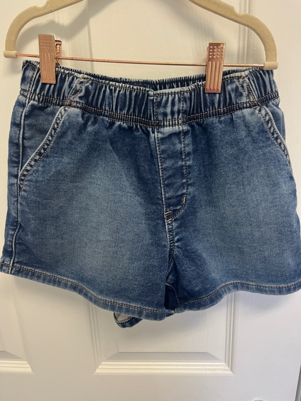 GAP Kids Dark Blue Denim Elastic-Waist Shorts